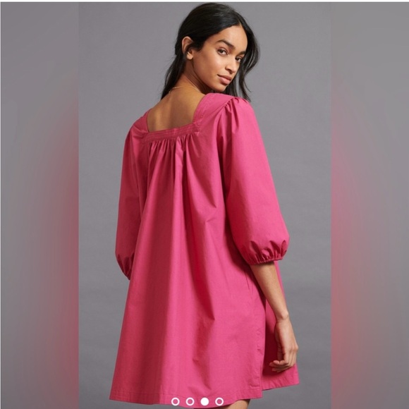 Anthro Maeve Tabitha Pink Swing Tunic Dress Small in Plum - Picture 2 of 6